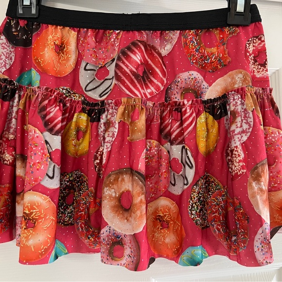 Colorful Donut Print Skater Skirt - Picture 2 of 4